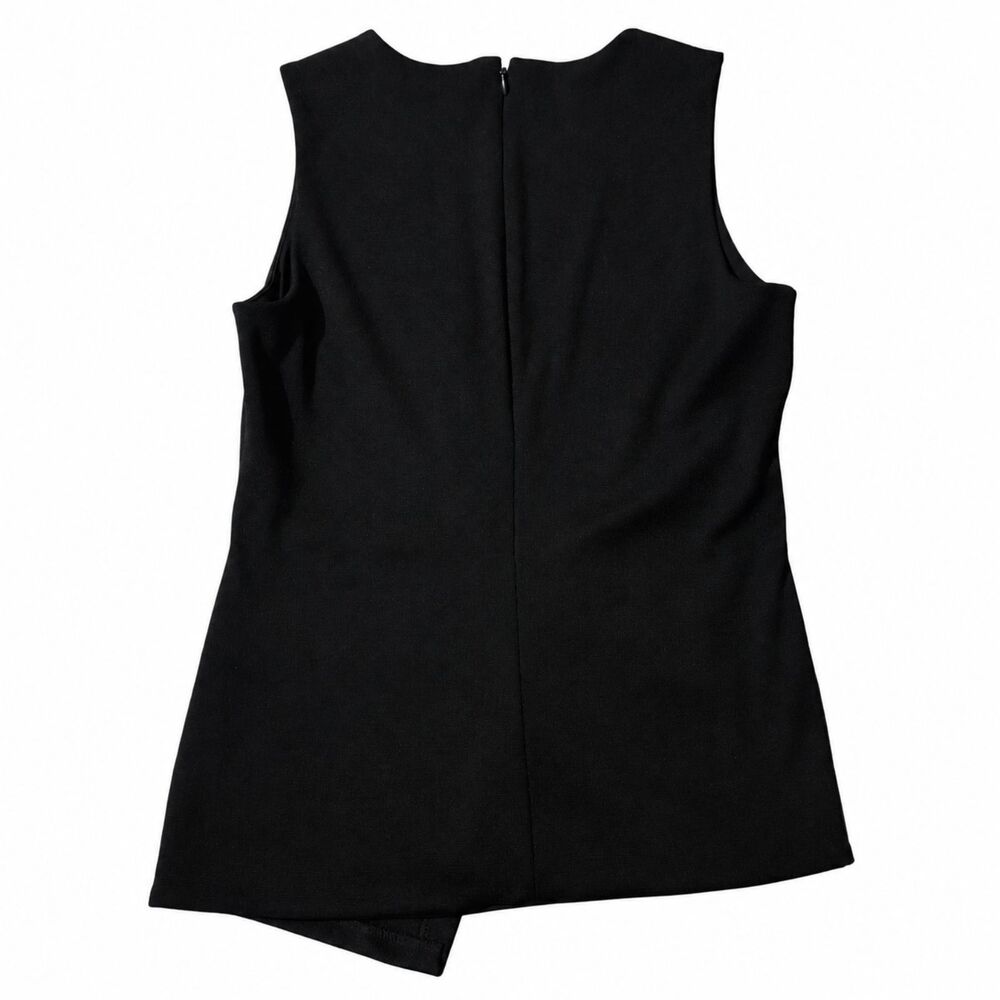 Sleeveless Twist-Front Black Top - Women - Picture 4 of 6